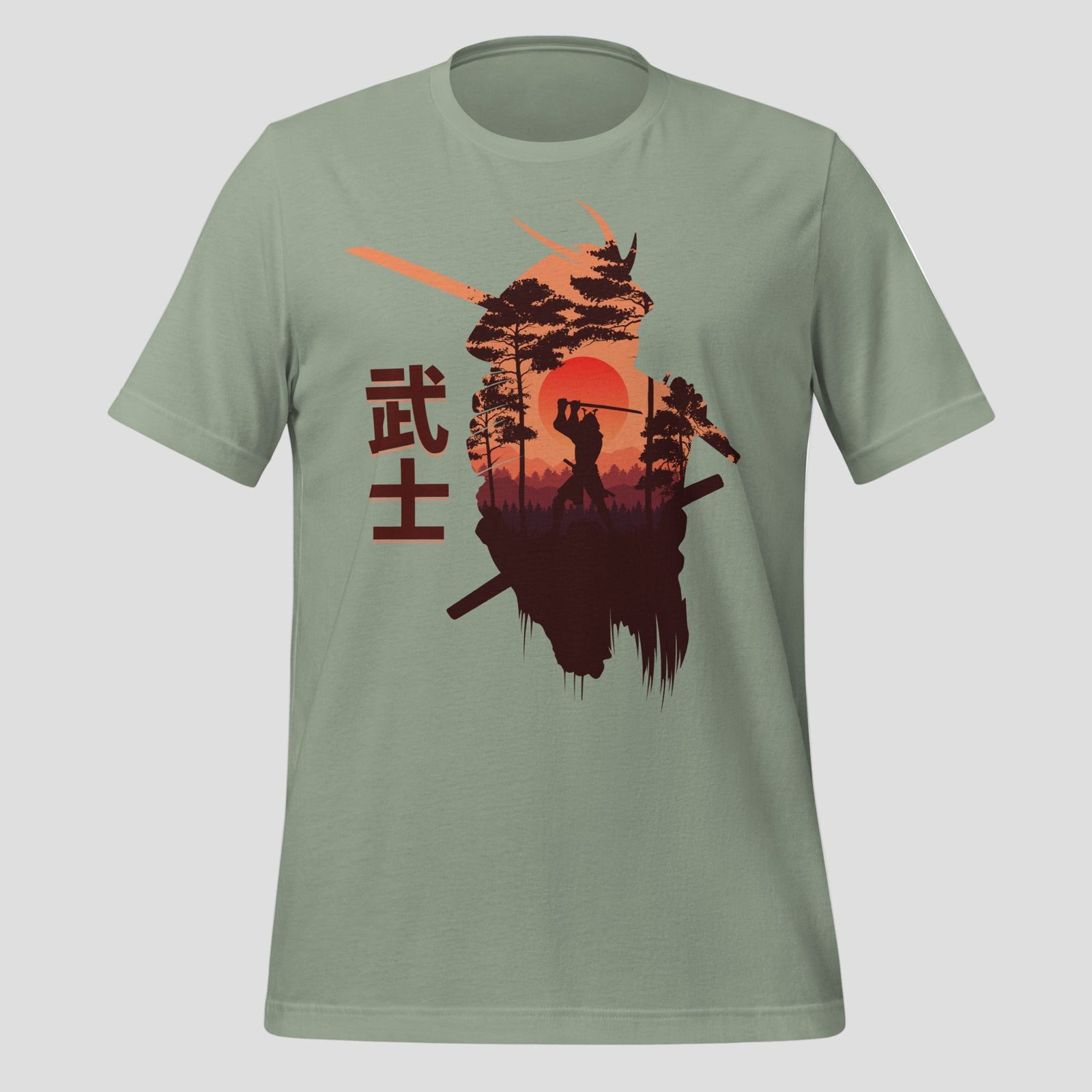 Sunset Samurai T-Shirt, Sage