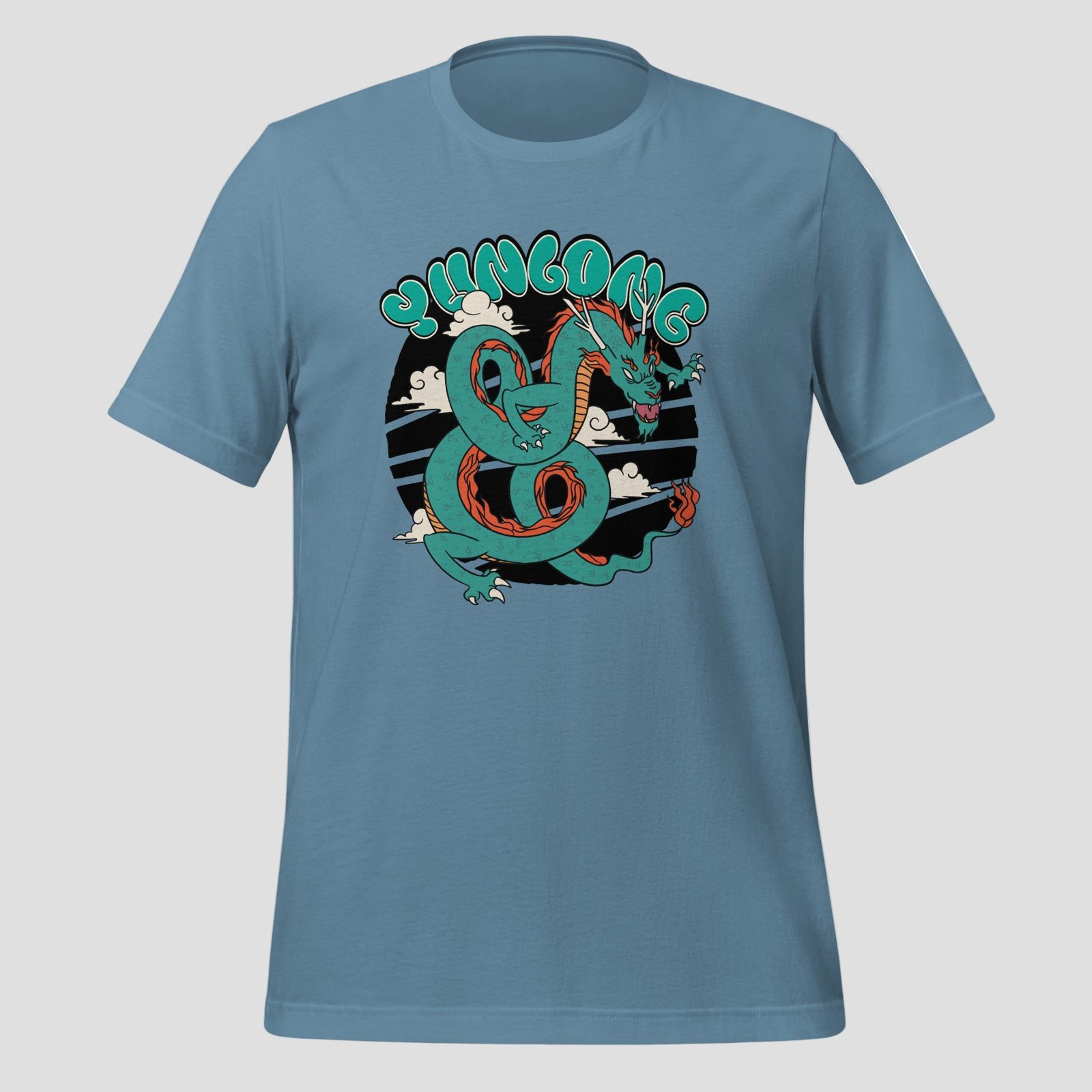 Yunlong Dragon T-Shirt, Steel Blue