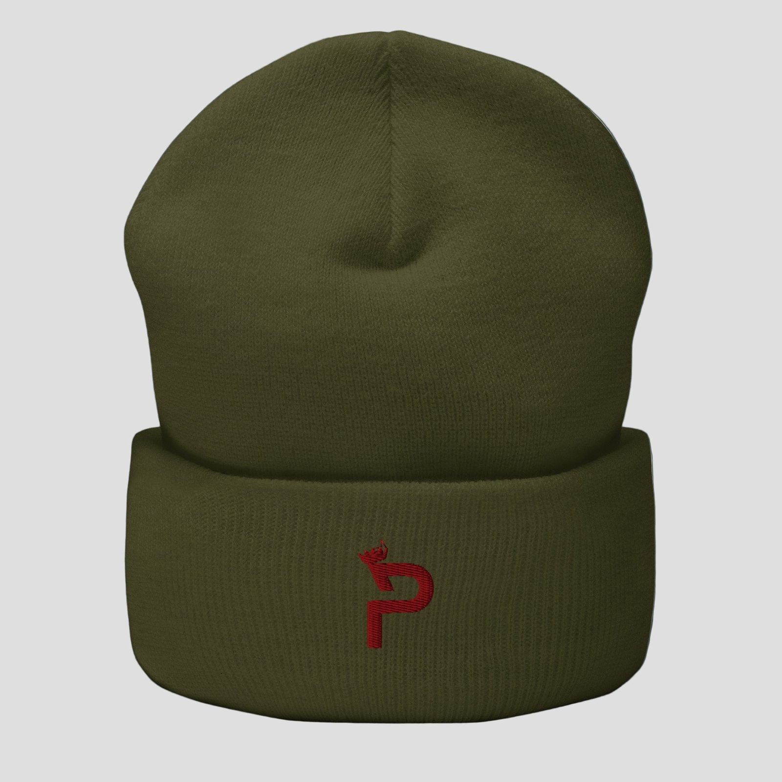 Olive Cuffed Beanie