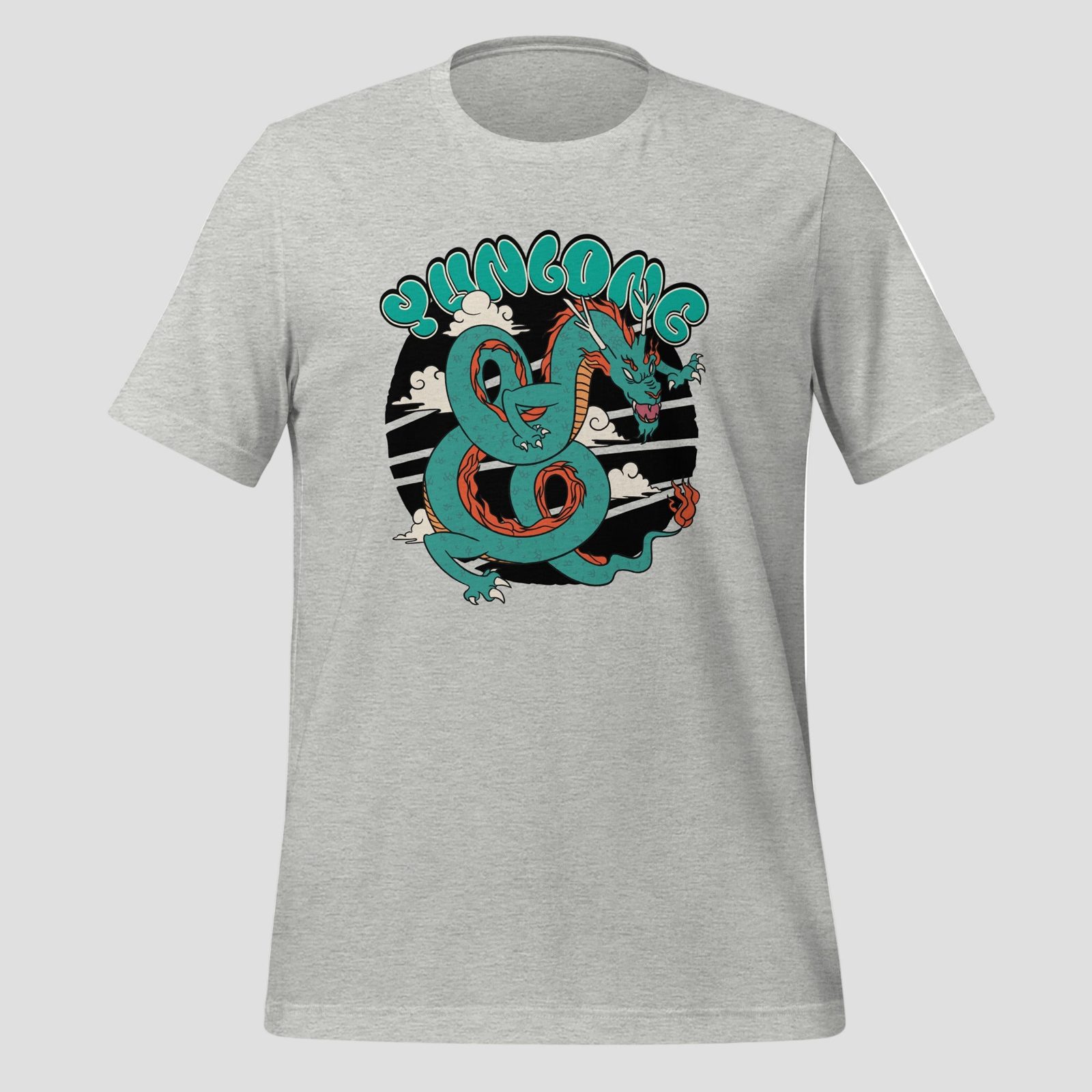 Yunlong Dragon T-Shirt, Athletic Heather