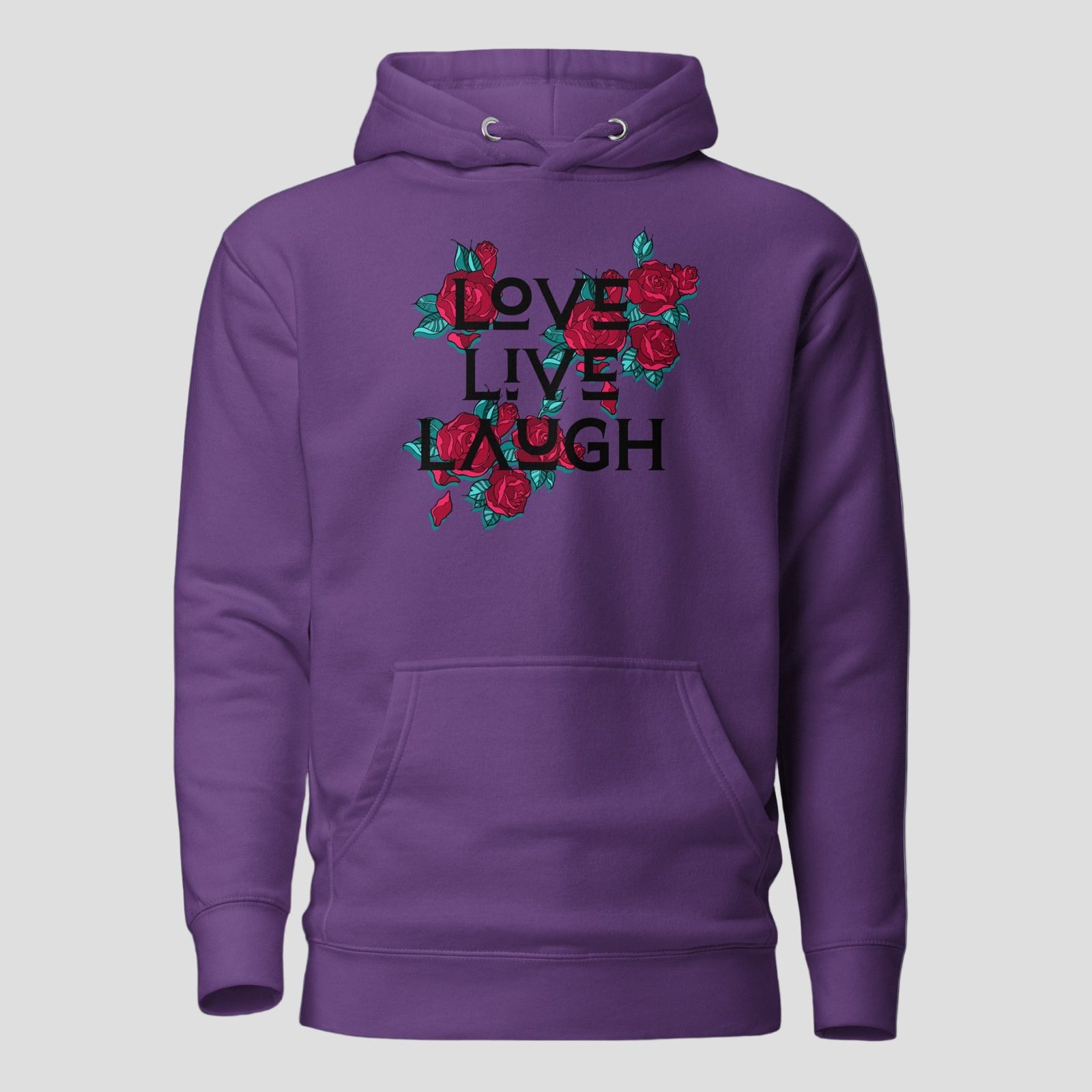 Love Live Laugh Hoodie, Purple