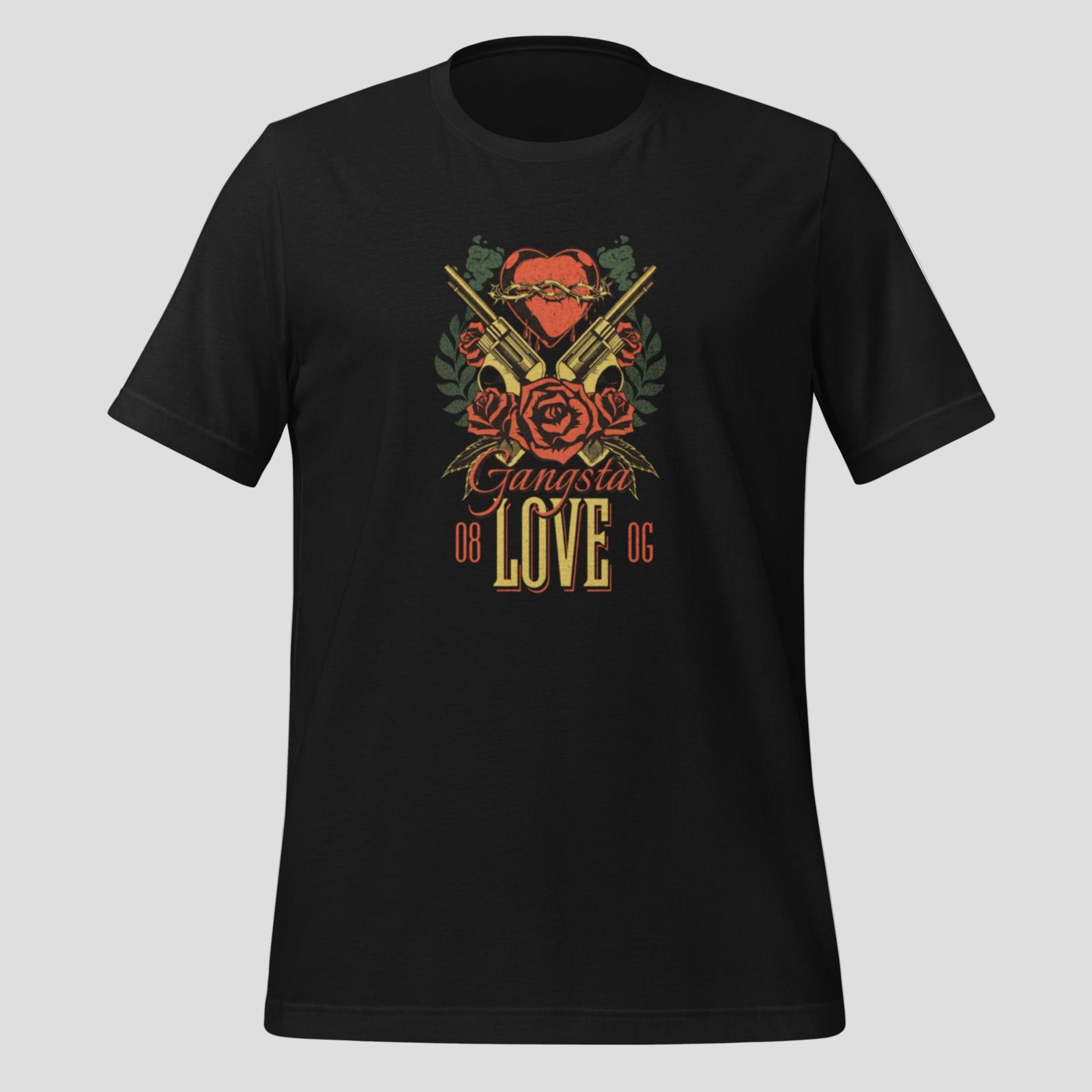 Violent Rose T-Shirt, Vintage Black