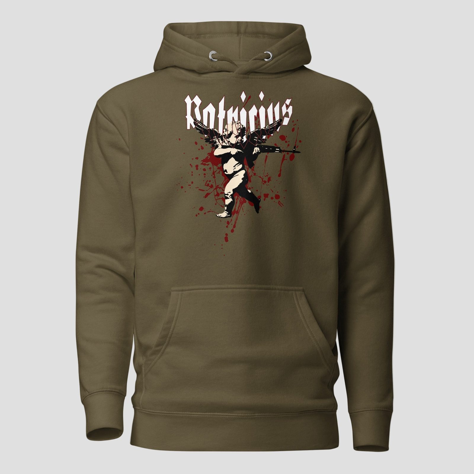 War Cupid Hoodie, Military Green