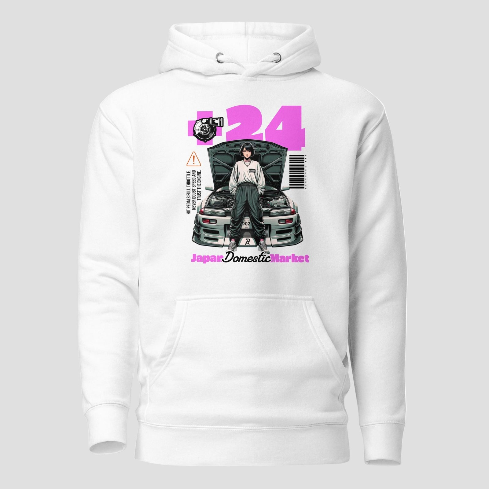 Jdm Style Hoodie, White