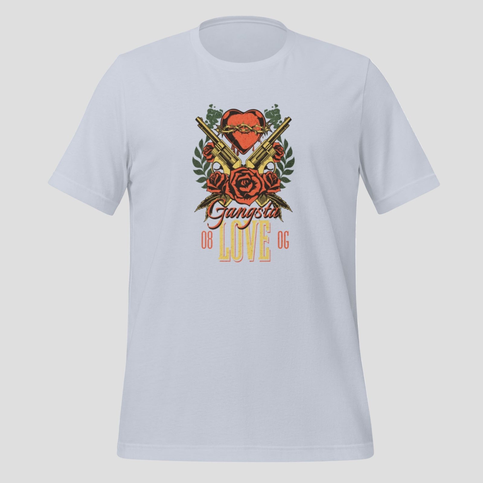 Violent Rose T-Shirt, Light Blue