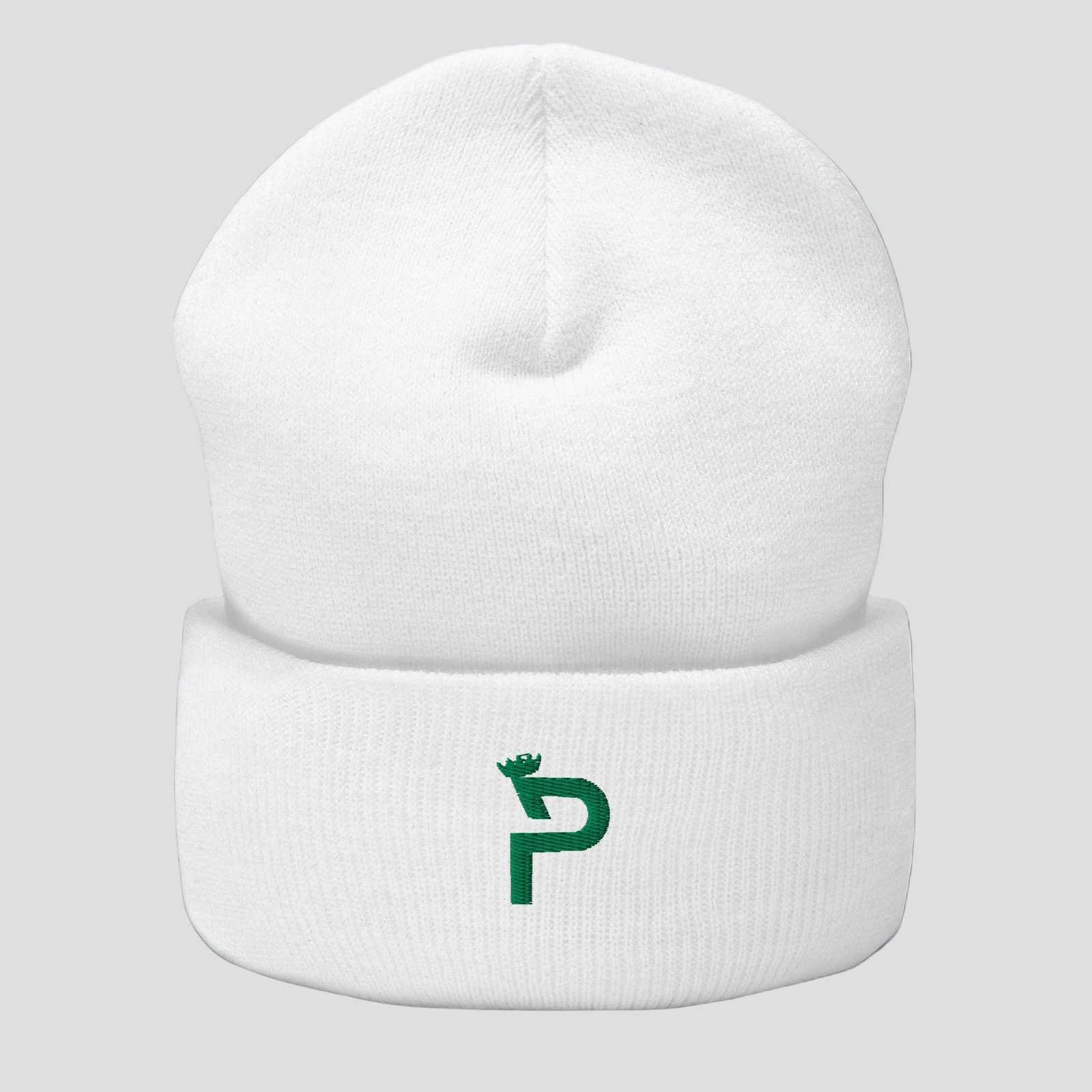 White Cuffed Beanie