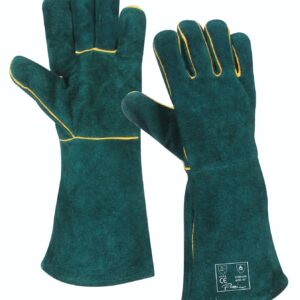 Grill Gloves Elbow Lenght Green
