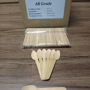 Wooden Teaspoon Unwrapped 100’s AB-Grade