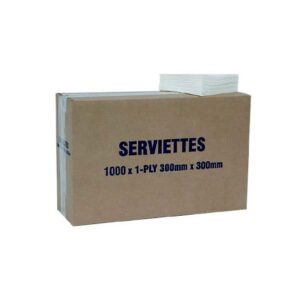 Serviettes White 300 x 300 1 Ply