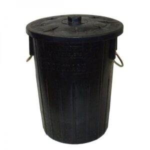 Dustbin Rubber Black & Lid