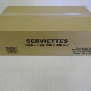 Serviettes White 2Ply 300 x 300 1000’s