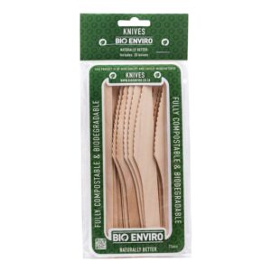 Bio Enviro Wooden Knifes Bulk 20 Packs Per Box