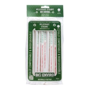 Bio Enviro 10mm Paper Wrapped Milkshake Straw Bulk