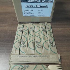 Wooden Fork Individually Wrapped 150’s AB-Grade