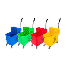 Trolley Bucket with Wringer 20L Assorted